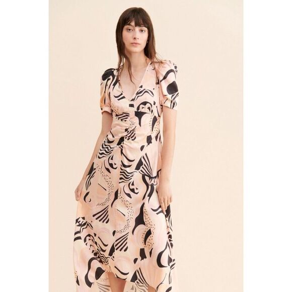 Untitled in Motion Anotia Printed Dress Size L - Picture 2 of 10